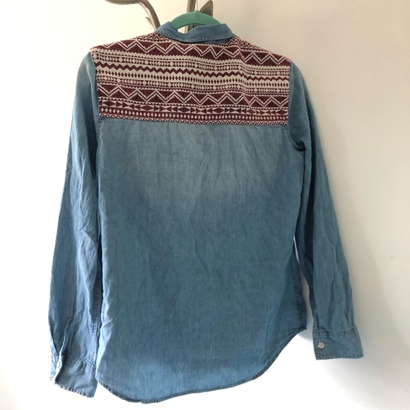 Empyre denim shirt / jacket with textile detailing - Picture 2 of 2
